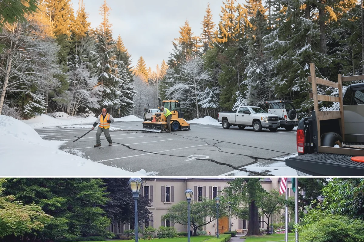Fire Lane Snow Removal in Woodinville, King County, WA - Keep fire lanes on a priority contract for the whole lowland snow season, roughly November through March.