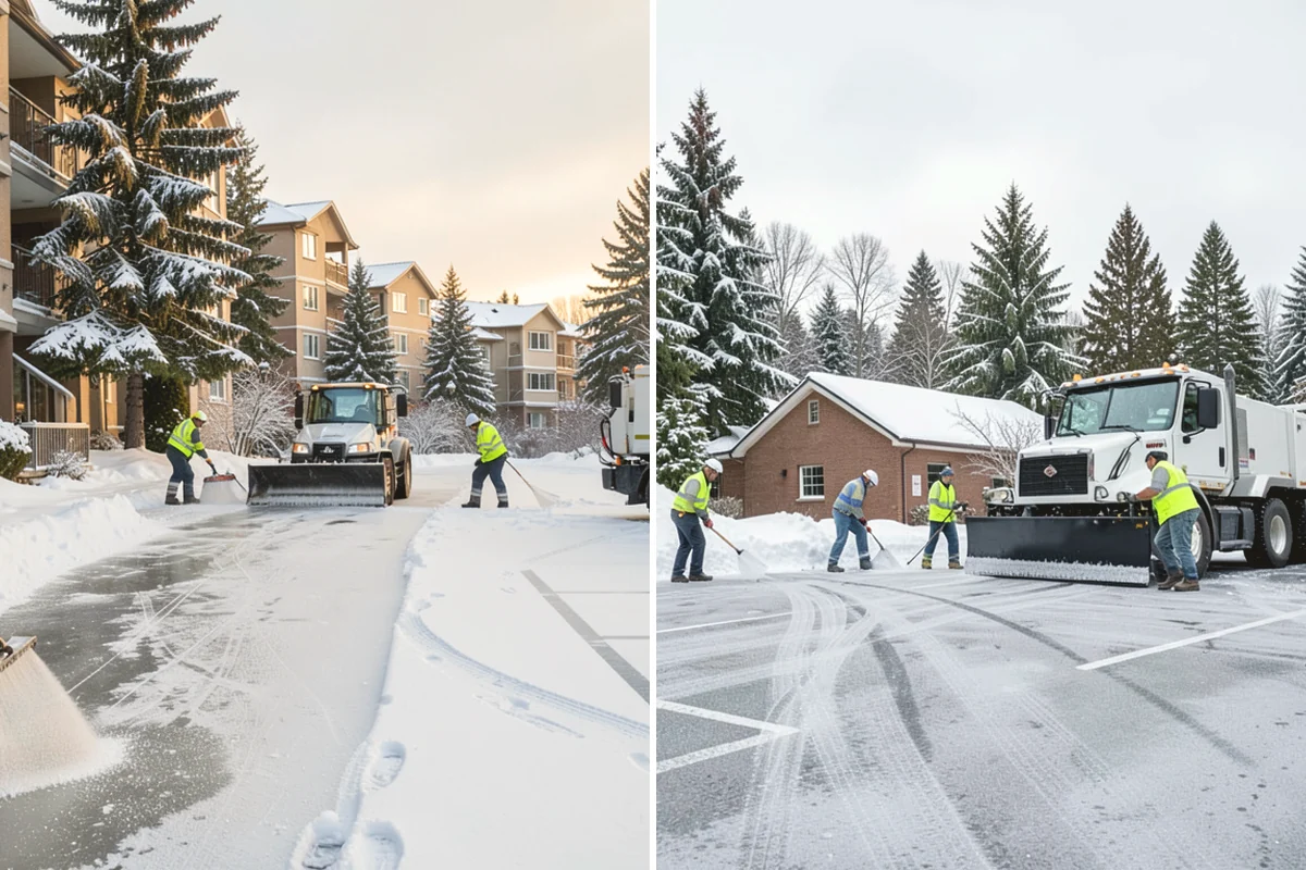 Fire Station Snow Removal in Anacortes, Skagit County, WA - Map apparatus aprons, crew parking, and fuel access