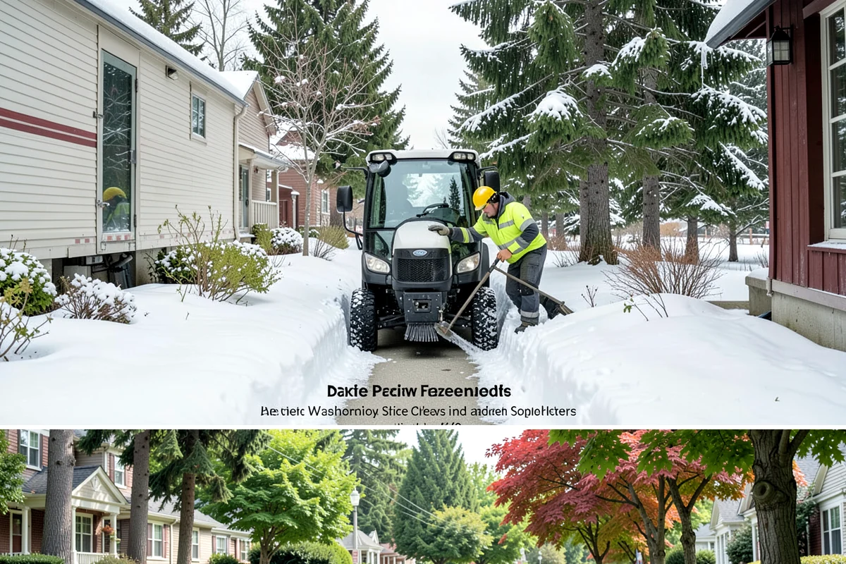 Fire Station Snow Removal in Beaux Arts Village, King County, WA - Stations need dependable readiness November through February, especially during overnight cold snaps.