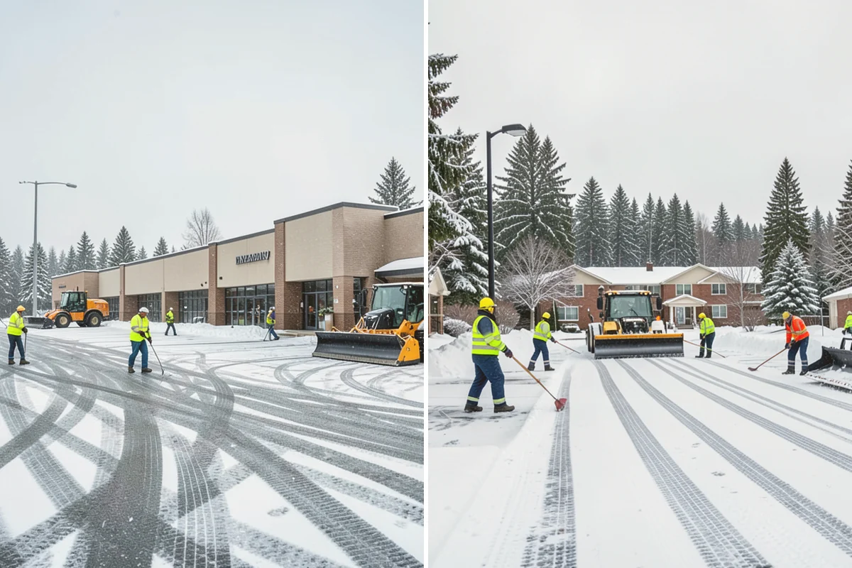 Fire Station Snow Removal in Bellevue, King County, WA - Map apparatus aprons, crew parking, and fuel access