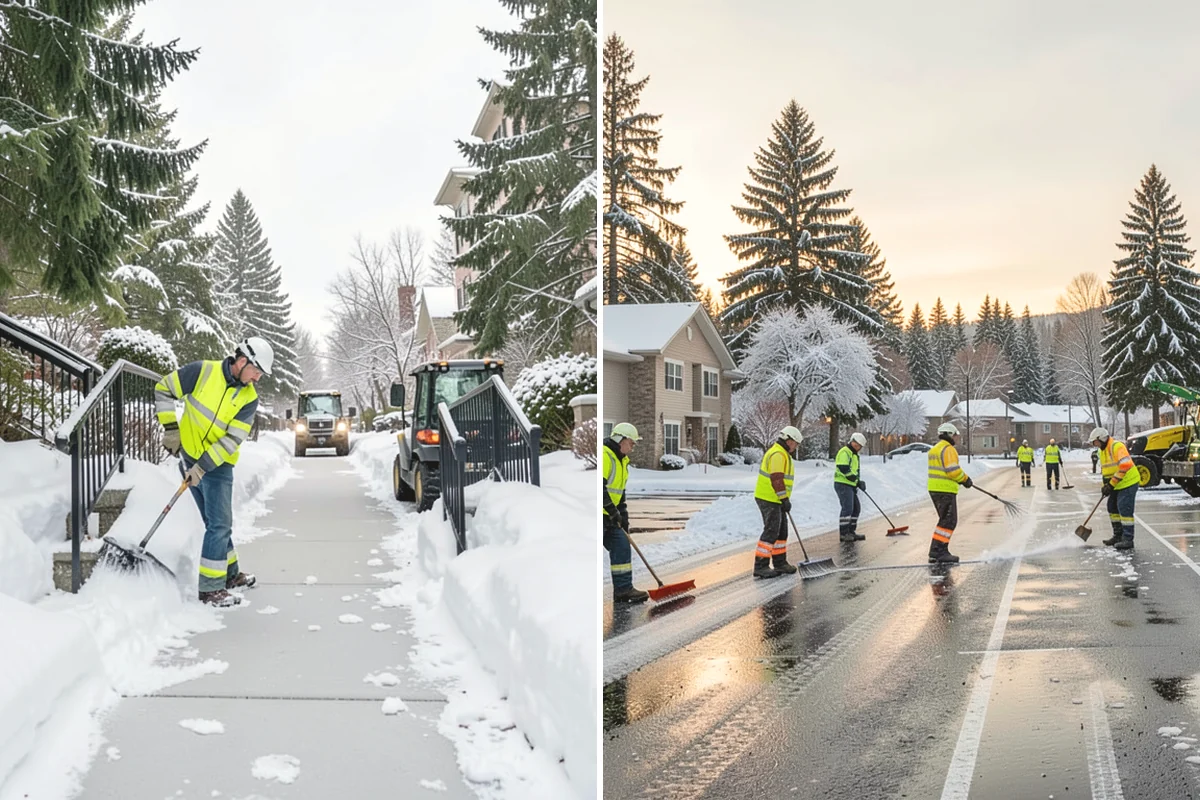 Fire Station Snow Removal in Black Diamond, King County, WA - Map apparatus aprons, crew parking, and fuel access