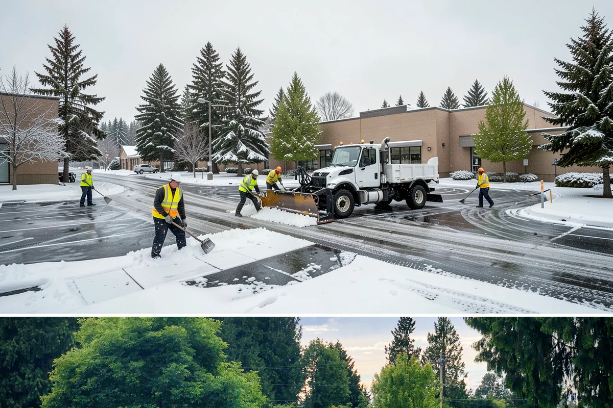 Fire Station Snow Removal in Bonney Lake, Pierce County, WA - Stations need dependable readiness November through February, especially during overnight cold snaps.