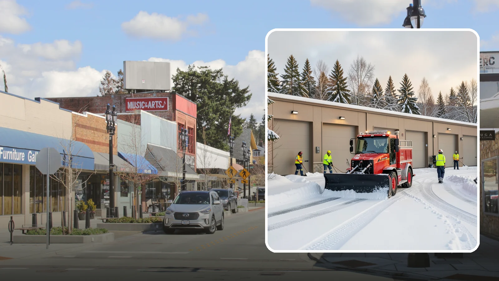 Fire Station Snow Removal in Bothell, King County, WA - Apparatus bays and response routes have to stay clear the second the alarm sounds, so we keep fire stations ready to roll in any...