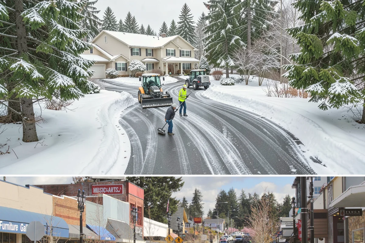 Fire Station Snow Removal in Bothell, King County, WA - Stations need dependable readiness November through February, especially during overnight cold snaps.