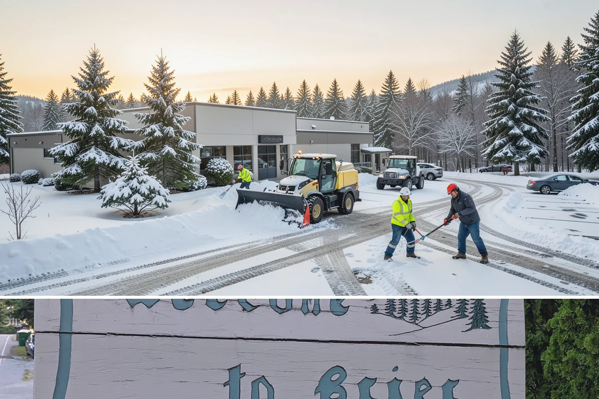 Fire Station Snow Removal in Brier, Snohomish County, WA - Stations need dependable readiness November through February, especially during overnight cold snaps.