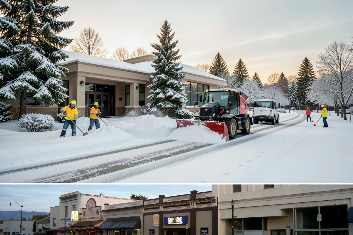 Fire Station Snow Removal in Burlington, Skagit County, WA - Stations need dependable readiness November through February, especially during overnight cold snaps.