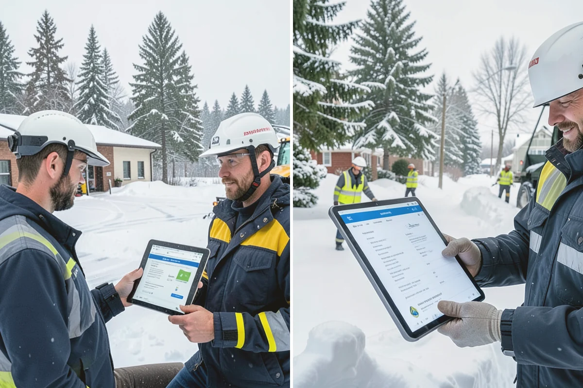Fire Station Snow Removal in Carnation, King County, WA - Map apparatus aprons, crew parking, and fuel access