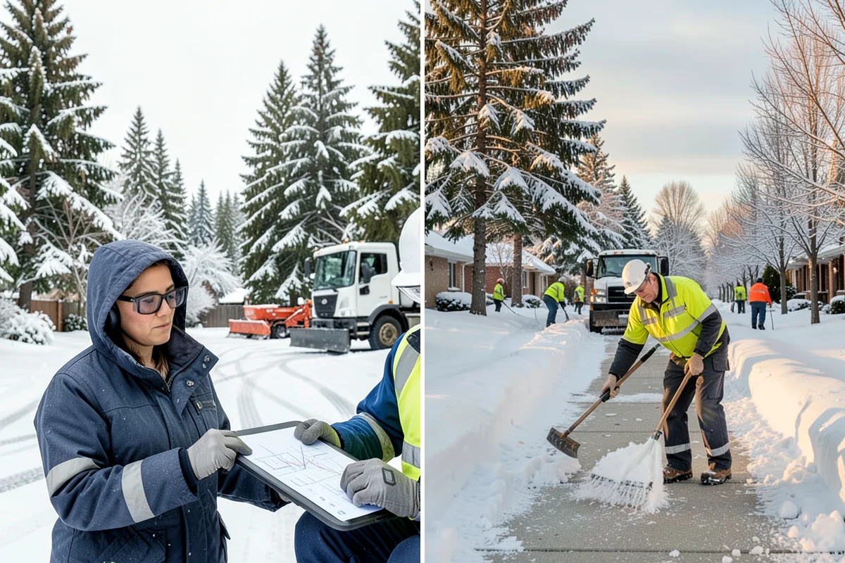 Fire Station Snow Removal in Clyde Hill, King County, WA - Map apparatus aprons, crew parking, and fuel access