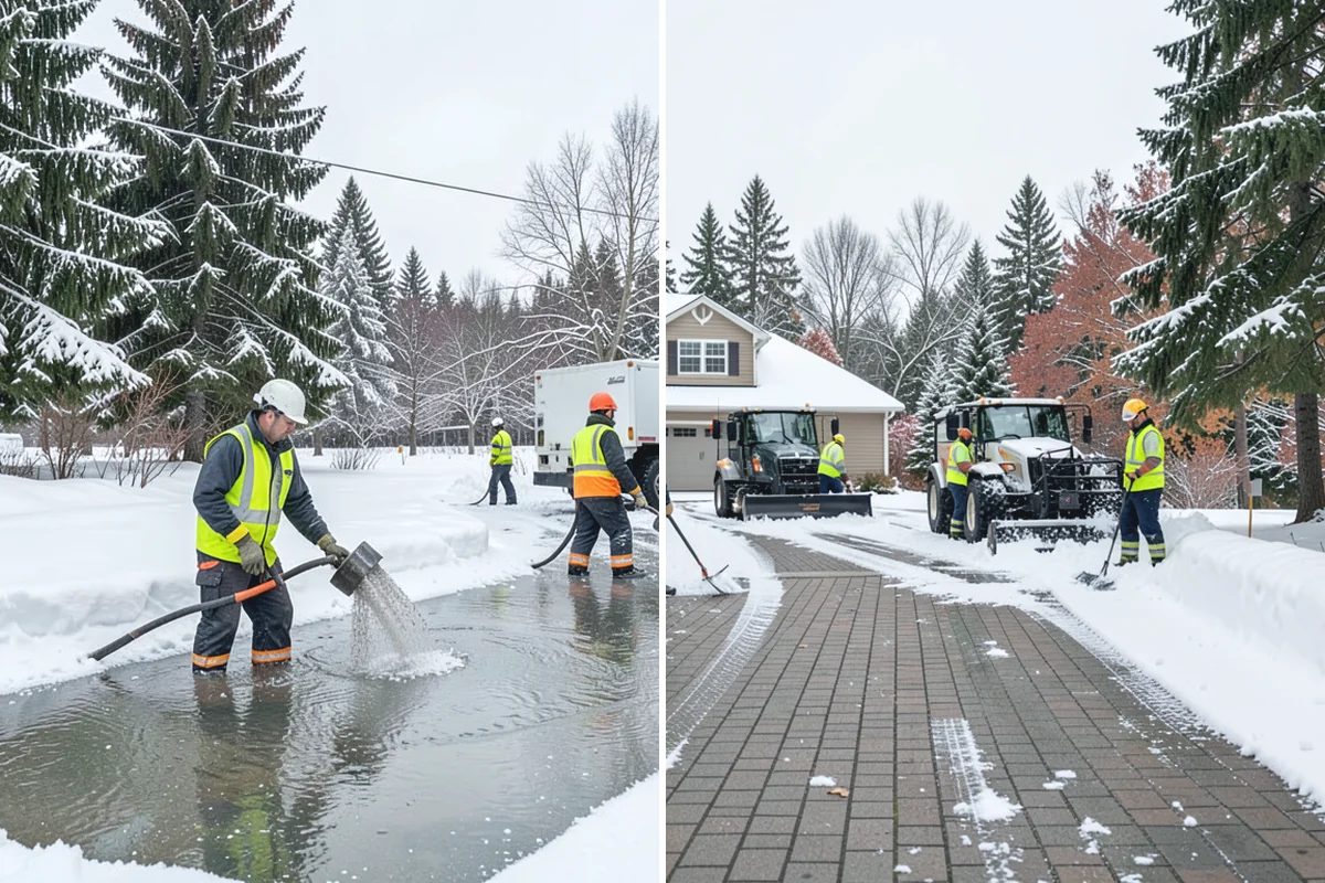Fire Station Snow Removal in Coupeville, Island County, WA - Map apparatus aprons, crew parking, and fuel access