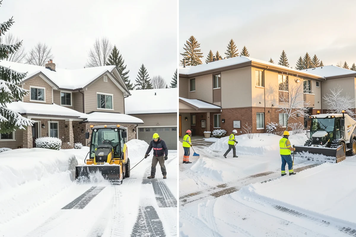 Fire Station Snow Removal in Covington, King County, WA - Map apparatus aprons, crew parking, and fuel access