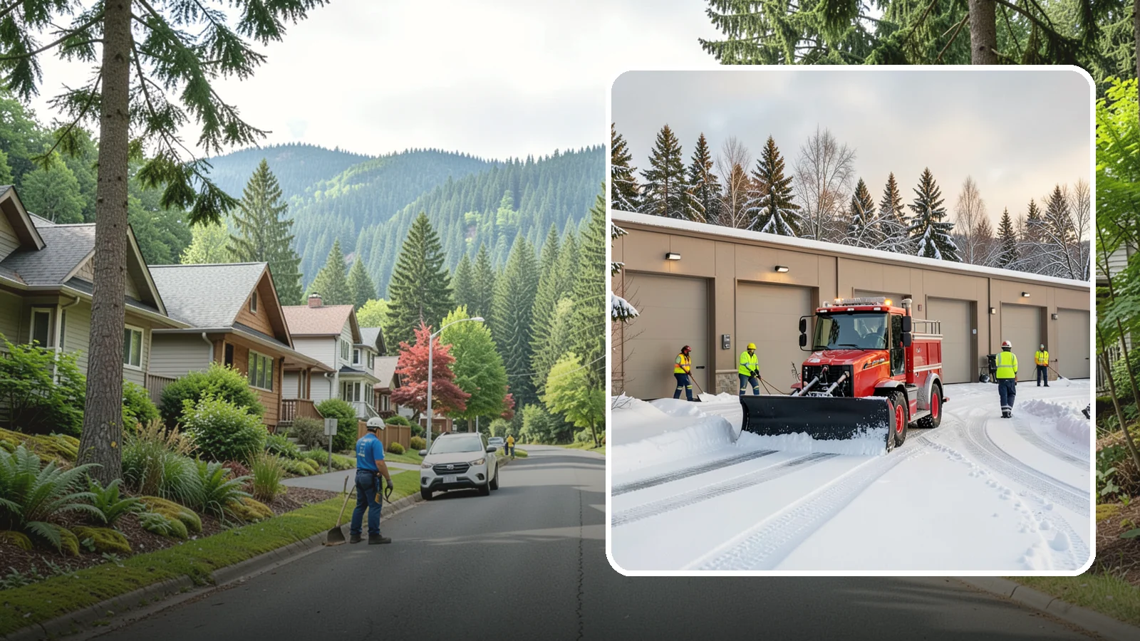 Fire Station Snow Removal in Darrington, Snohomish County, WA - Apparatus bays and response routes have to stay clear the second the alarm sounds, so we keep fire stations ready to roll in any...