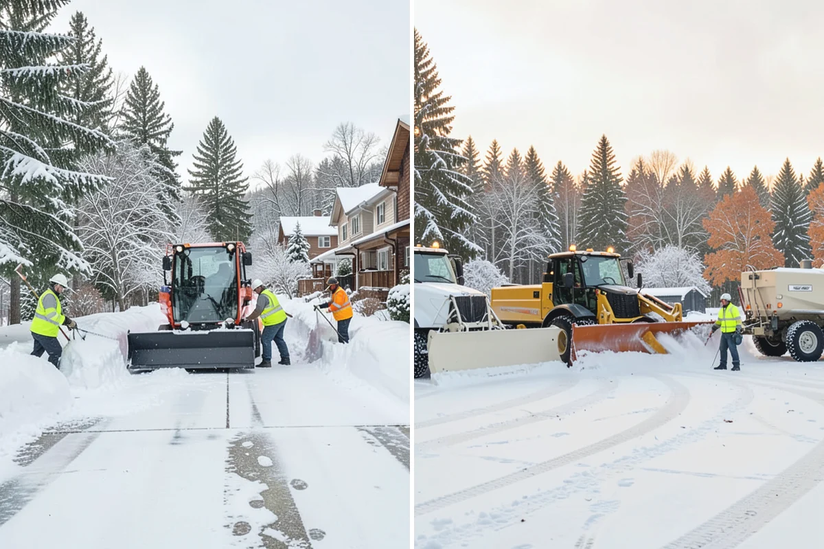 Fire Station Snow Removal in Darrington, Snohomish County, WA - Map apparatus aprons, crew parking, and fuel access