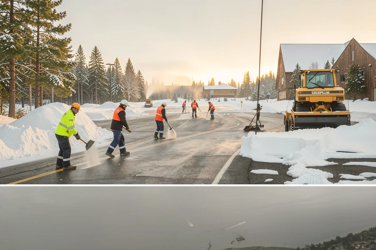Fire Station Snow Removal in Des Moines, King County, WA - Stations need dependable readiness November through February, especially during overnight cold snaps.