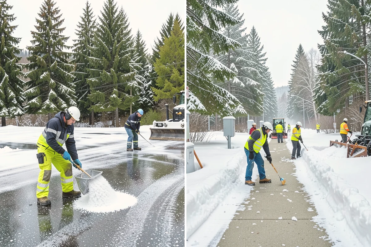 Fire Station Snow Removal in Edmonds, Snohomish County, WA - Map apparatus aprons, crew parking, and fuel access