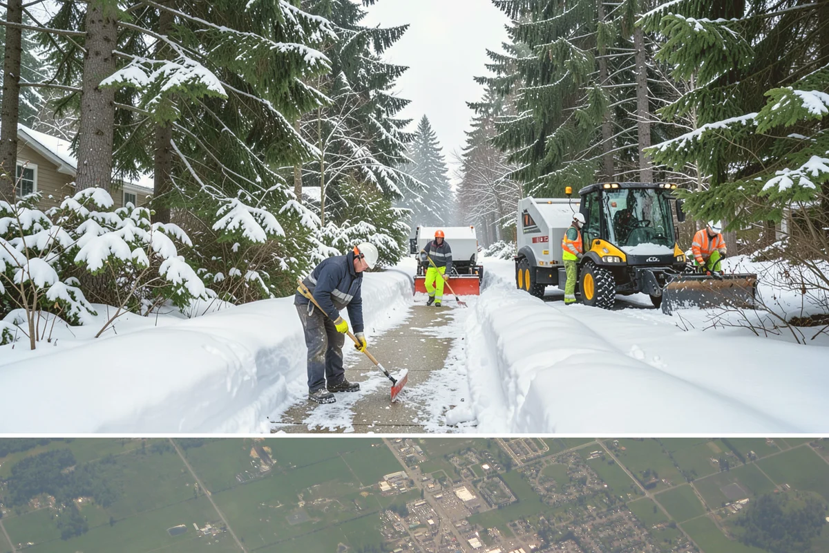 Fire Station Snow Removal in Enumclaw, King County, WA - Stations need dependable readiness November through February, especially during overnight cold snaps.
