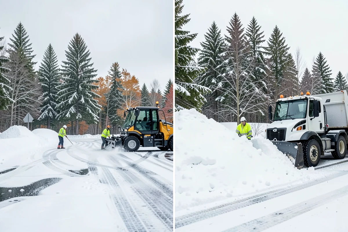 Fire Station Snow Removal in Federal Way, King County, WA - Map apparatus aprons, crew parking, and fuel access