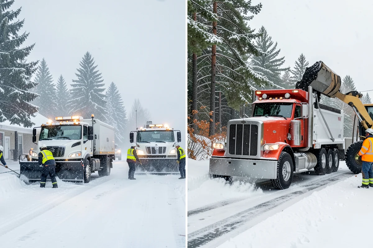Fire Station Snow Removal in Fircrest, Pierce County, WA - Map apparatus aprons, crew parking, and fuel access