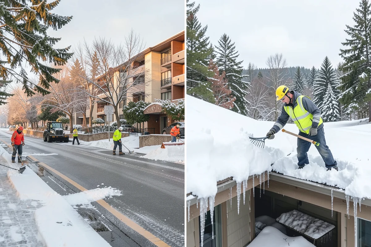 Fire Station Snow Removal in Granite Falls, Snohomish County, WA - Map apparatus aprons, crew parking, and fuel access