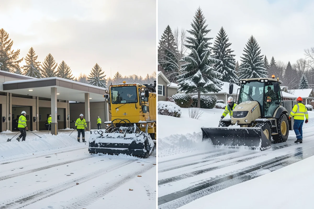 Fire Station Snow Removal in Hamilton, Skagit County, WA - Map apparatus aprons, crew parking, and fuel access