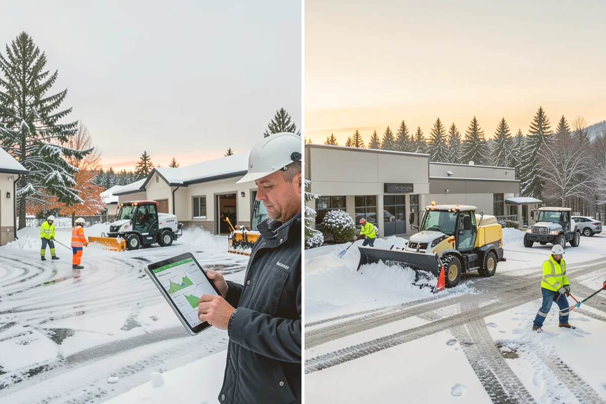 Fire Station Snow Removal in Index, Snohomish County, WA - Map apparatus aprons, crew parking, and fuel access