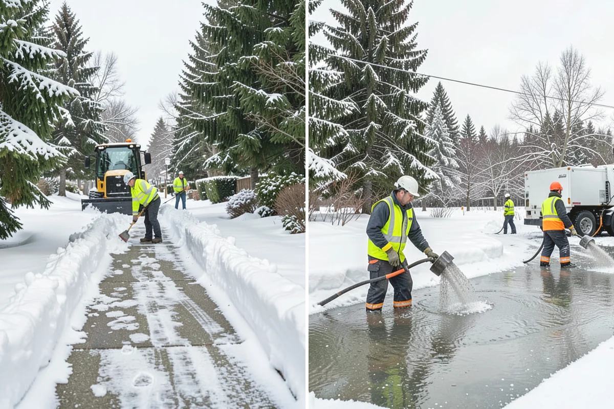 Fire Station Snow Removal in Issaquah, King County, WA - Map apparatus aprons, crew parking, and fuel access