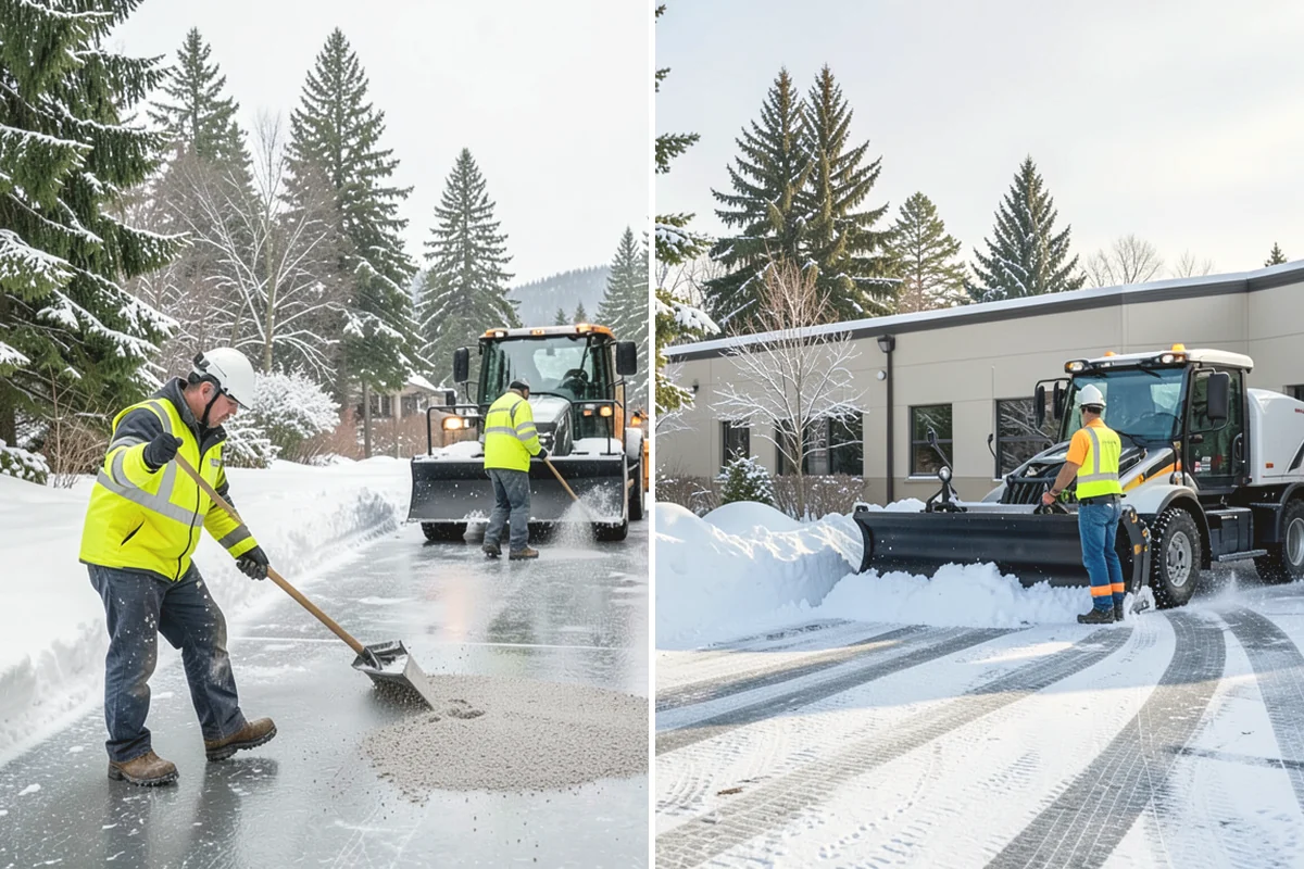 Fire Station Snow Removal in Lake Stevens, Snohomish County, WA - Map apparatus aprons, crew parking, and fuel access