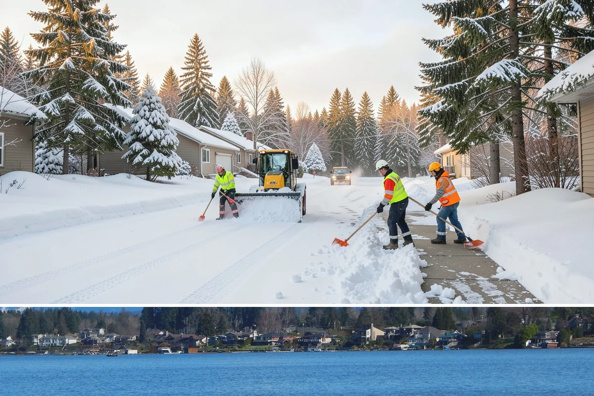 Fire Station Snow Removal in Lake Stevens, Snohomish County, WA - Stations need dependable readiness November through February, especially during overnight cold snaps.