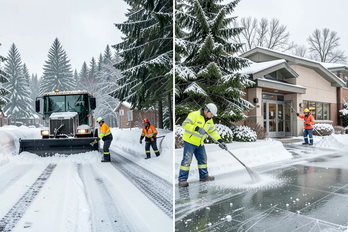 Fire Station Snow Removal in Lakewood, Pierce County, WA - Map apparatus aprons, crew parking, and fuel access