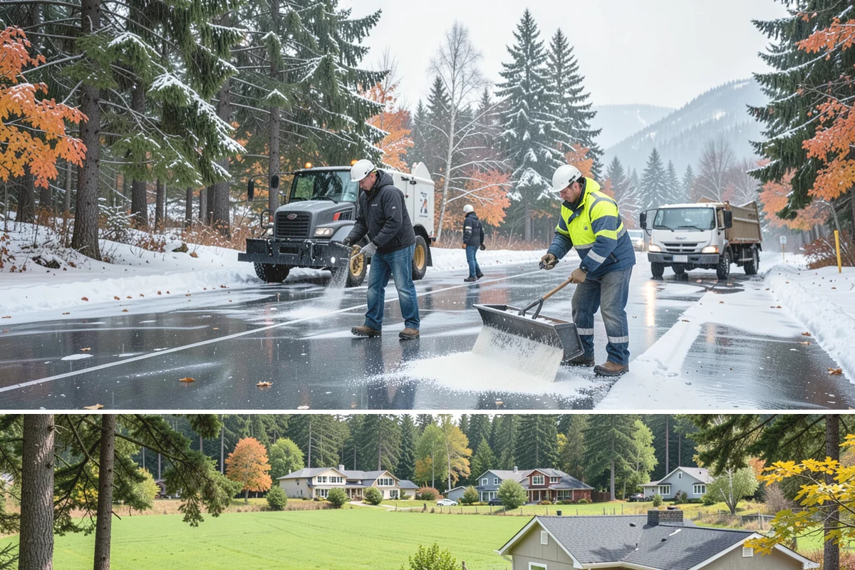 Fire Station Snow Removal in Lyman, Skagit County, WA - Stations need dependable readiness November through February, especially during overnight cold snaps.