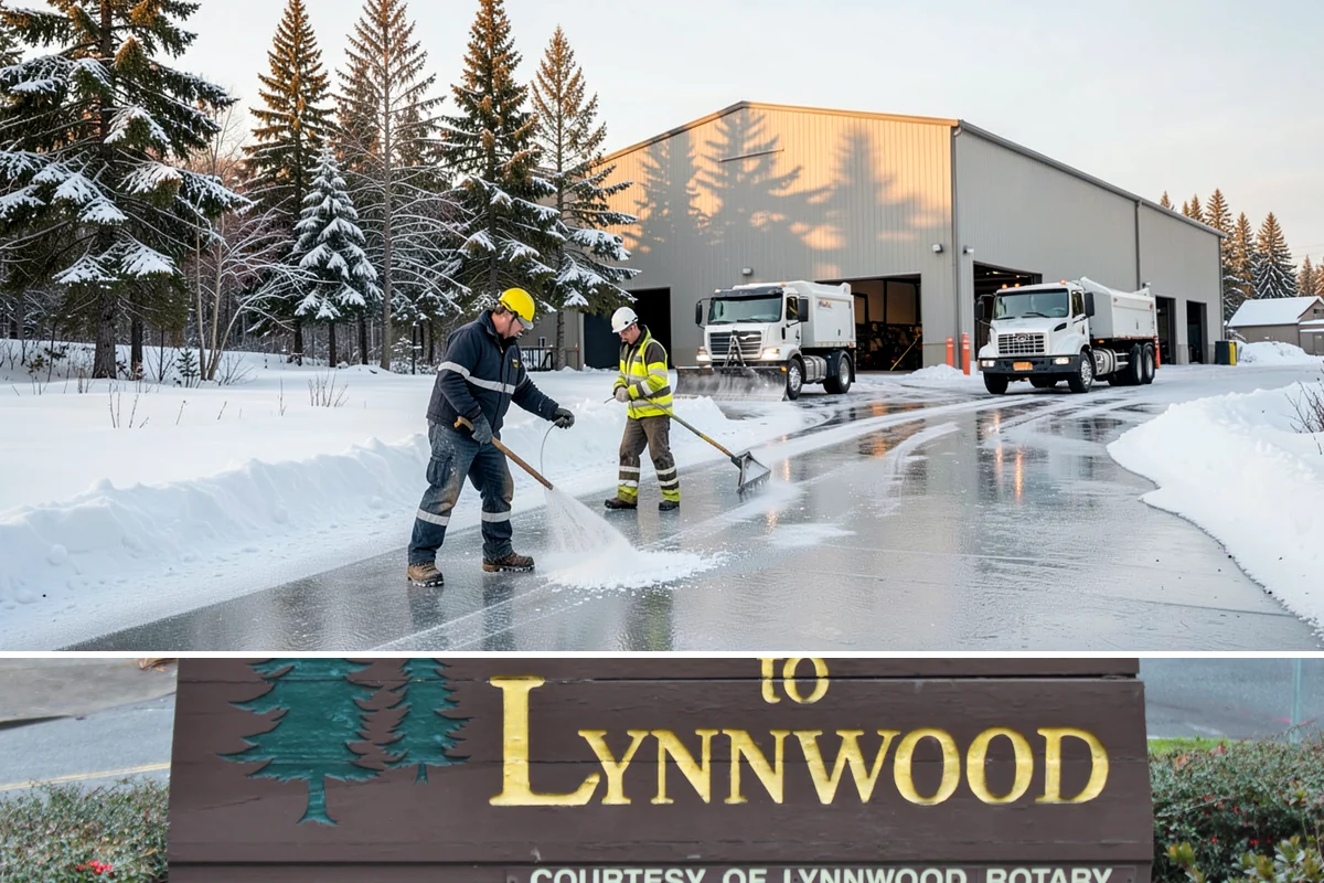 Fire Station Snow Removal in Lynnwood, Snohomish County, WA - Stations need dependable readiness November through February, especially during overnight cold snaps.
