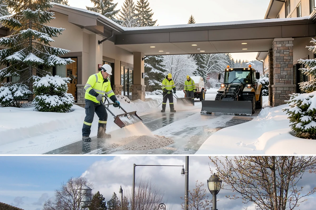 Fire Station Snow Removal in Marysville, Snohomish County, WA - Stations need dependable readiness November through February, especially during overnight cold snaps.