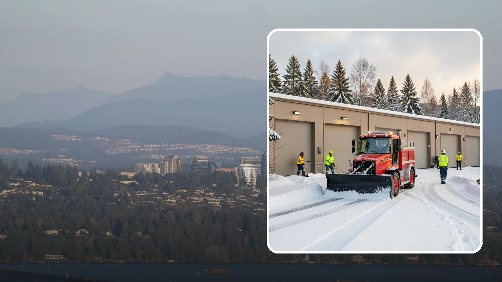 Fire Station Snow Removal in Medina, King County, WA - Apparatus bays and response routes have to stay clear the second the alarm sounds, so we keep fire stations ready to roll in any...