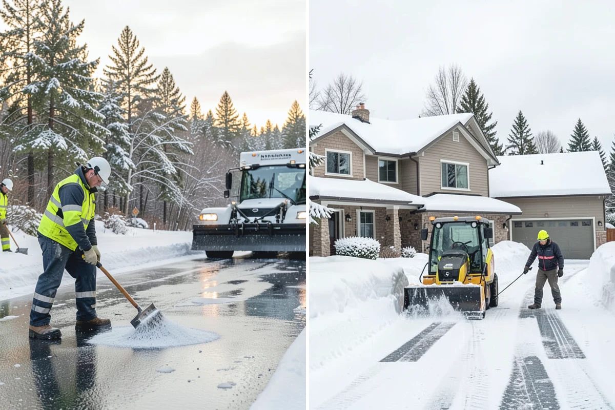 Fire Station Snow Removal in Medina, King County, WA - Map apparatus aprons, crew parking, and fuel access
