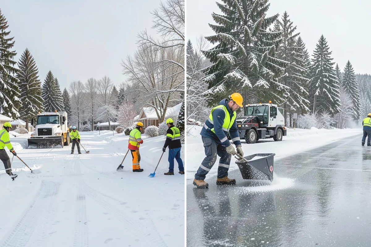 Fire Station Snow Removal in Mercer Island, King County, WA - Map apparatus aprons, crew parking, and fuel access