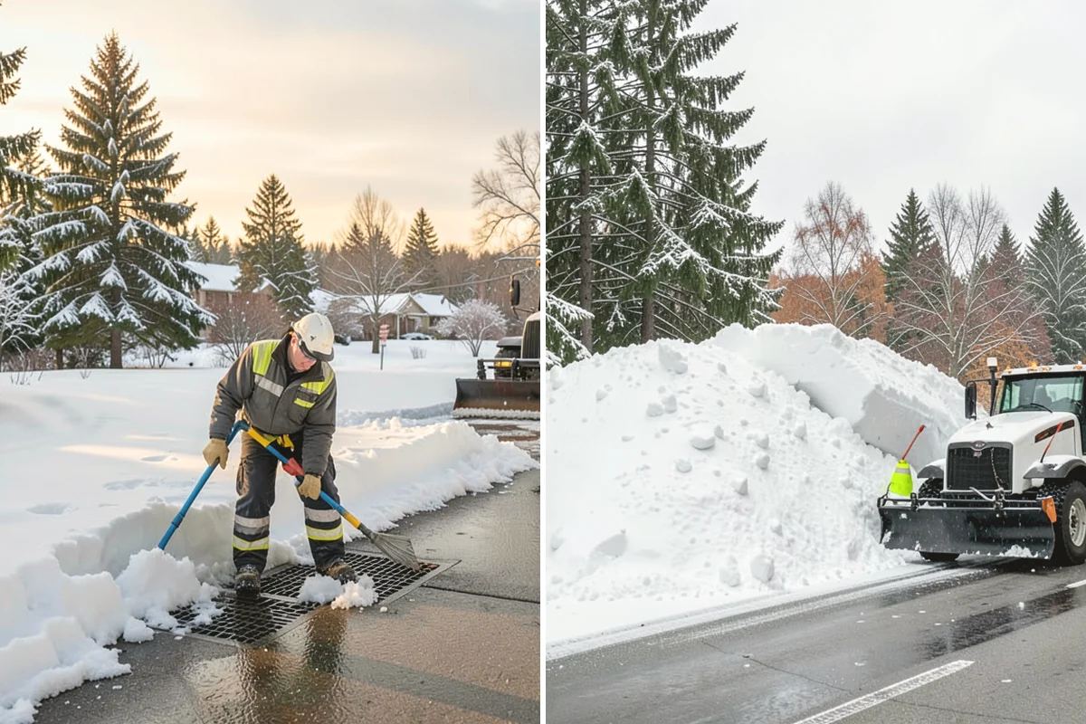 Fire Station Snow Removal in Mill Creek, Snohomish County, WA - Map apparatus aprons, crew parking, and fuel access