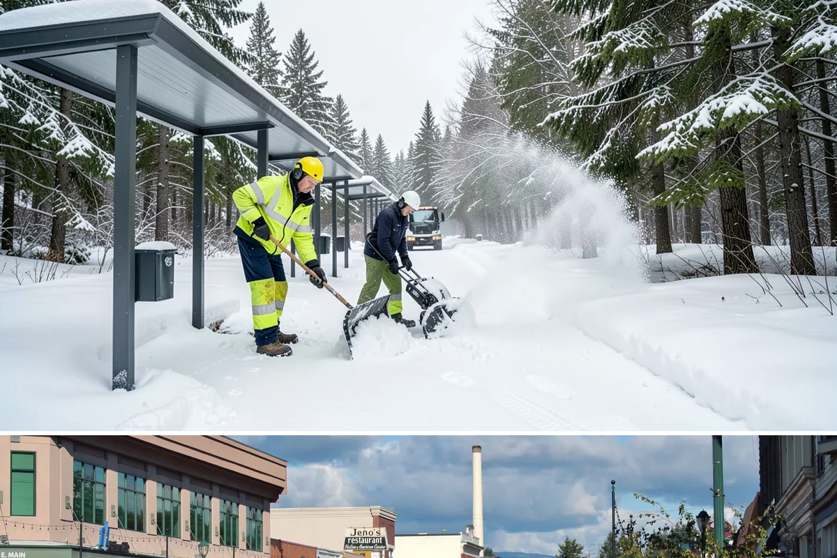Fire Station Snow Removal in Monroe, Snohomish County, WA - Stations need dependable readiness November through February, especially during overnight cold snaps.