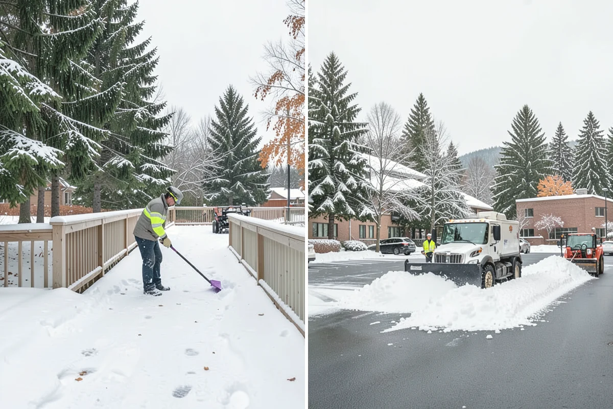Fire Station Snow Removal in Mukilteo, Snohomish County, WA - Map apparatus aprons, crew parking, and fuel access