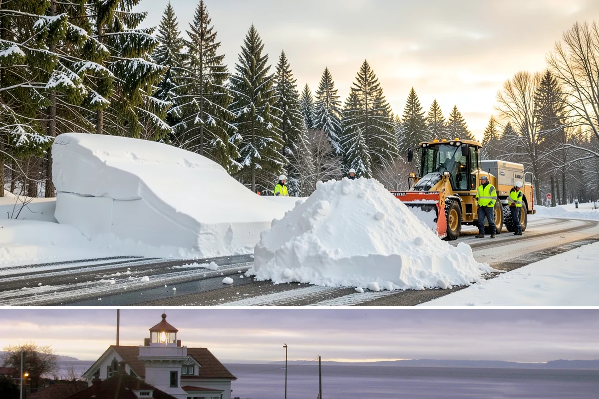 Fire Station Snow Removal in Mukilteo, Snohomish County, WA - Stations need dependable readiness November through February, especially during overnight cold snaps.
