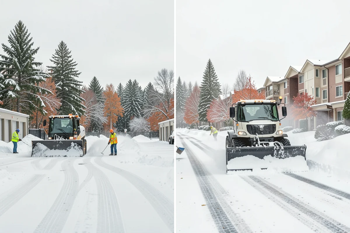 Fire Station Snow Removal in Ruston, Pierce County, WA - Map apparatus aprons, crew parking, and fuel access