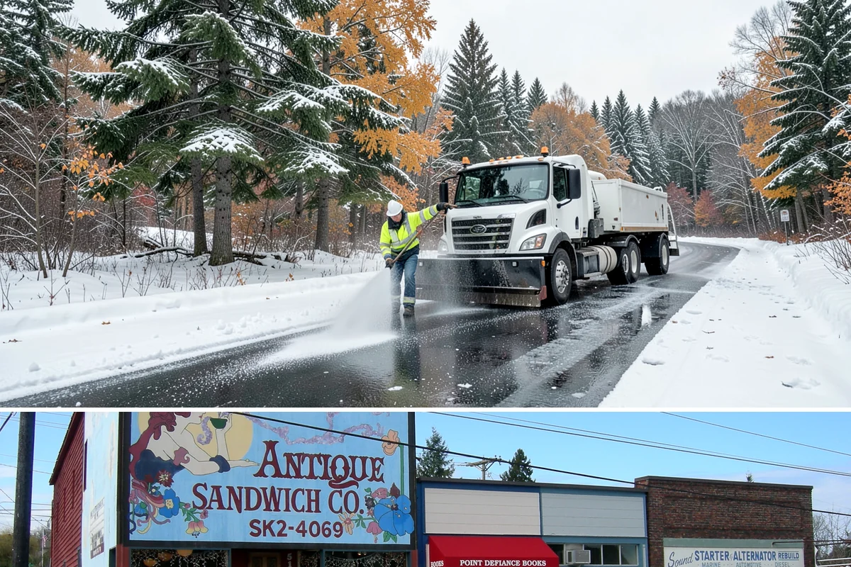 Fire Station Snow Removal in Ruston, Pierce County, WA - Stations need dependable readiness November through February, especially during overnight cold snaps.