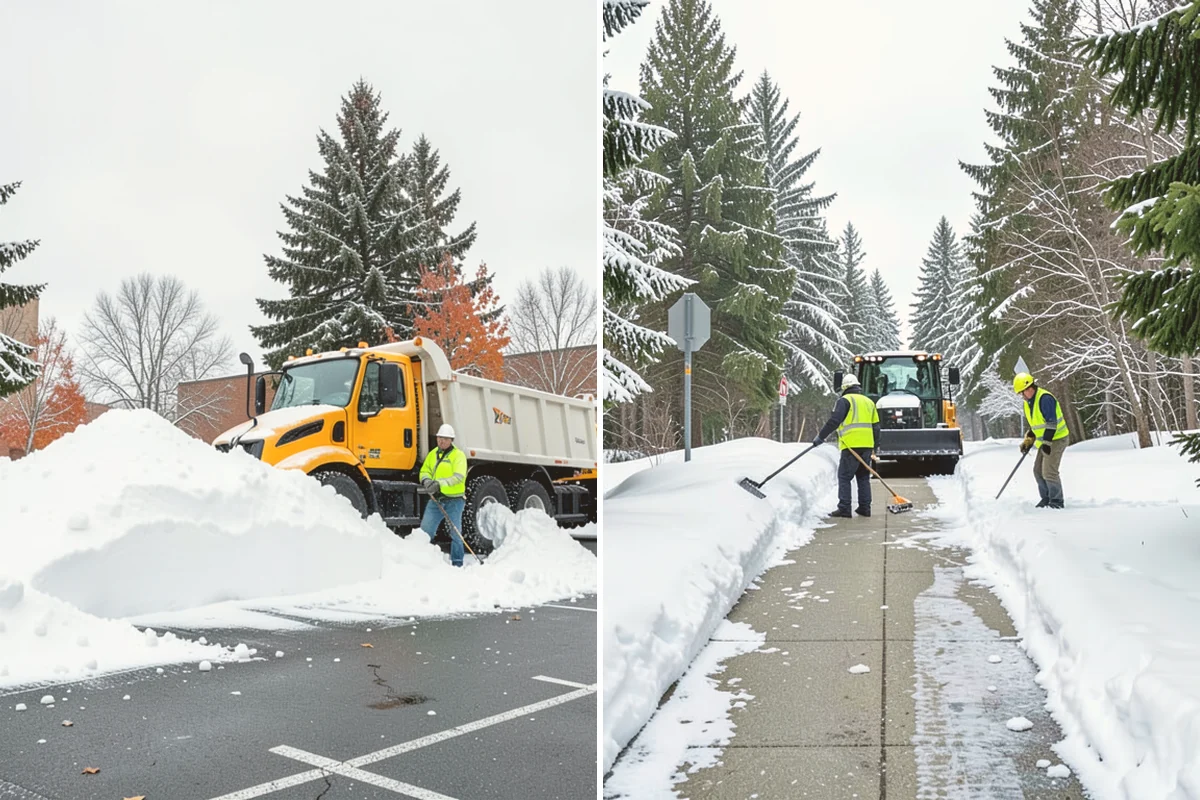 Fire Station Snow Removal in Sammamish, King County, WA - Map apparatus aprons, crew parking, and fuel access