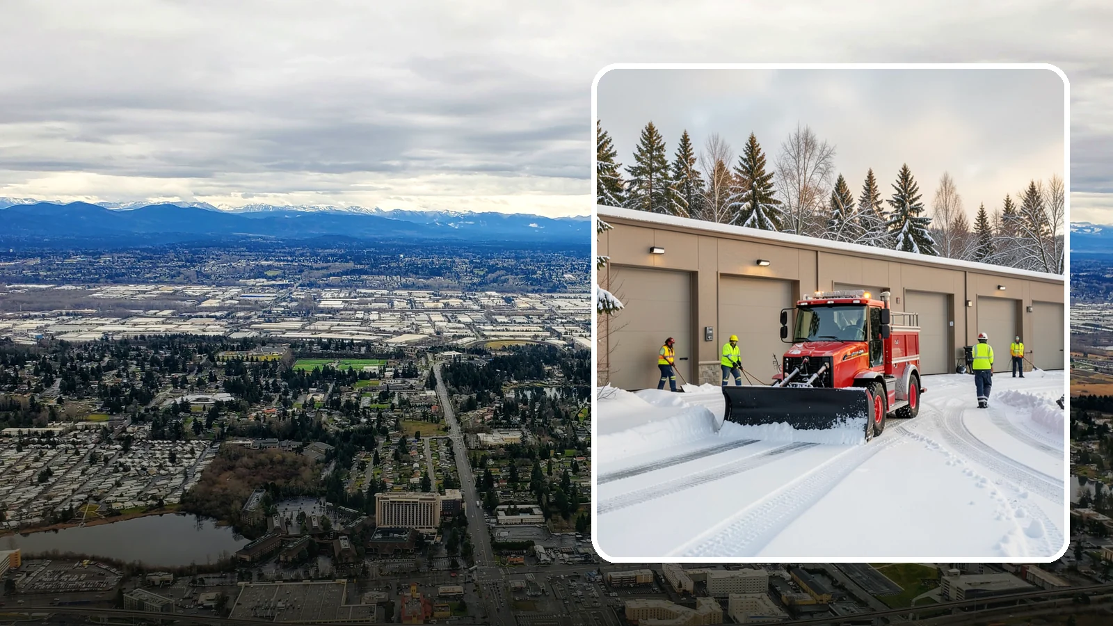Fire Station Snow Removal in SeaTac, King County, WA - Apparatus bays and response routes have to stay clear the second the alarm sounds, so we keep fire stations ready to roll in any...