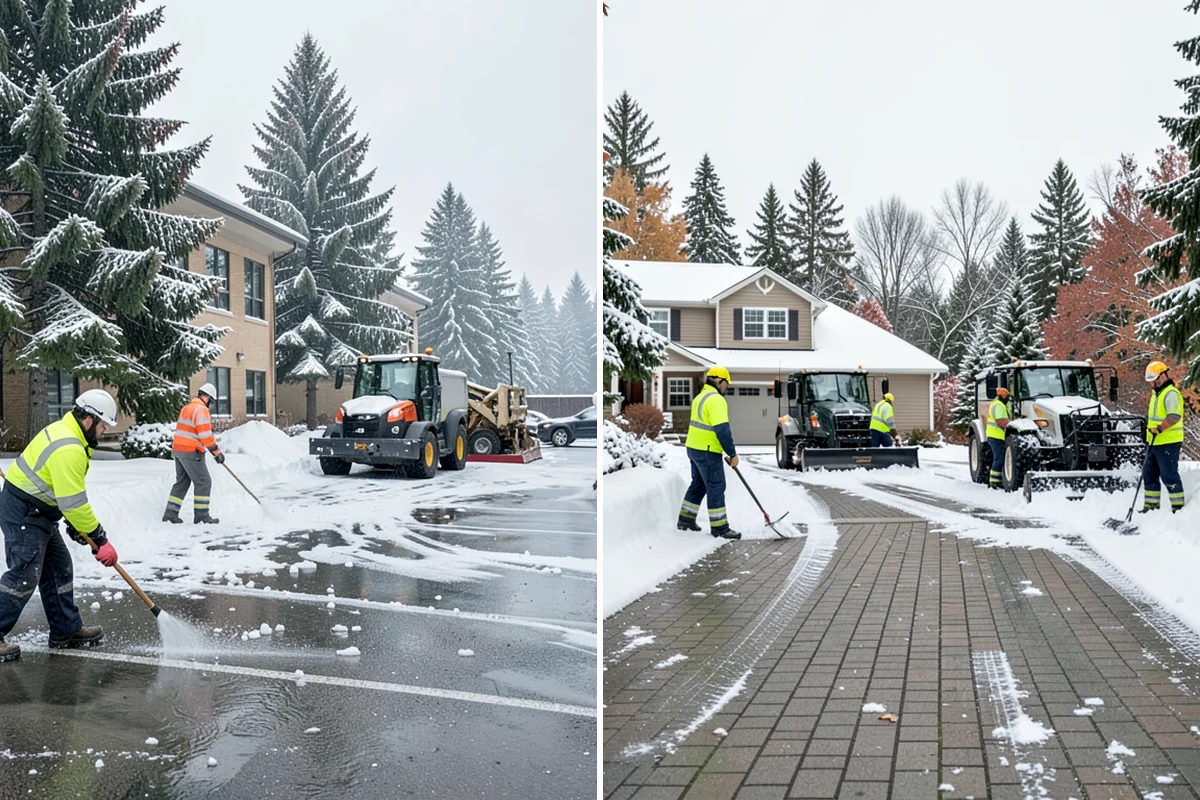 Fire Station Snow Removal in SeaTac, King County, WA - Map apparatus aprons, crew parking, and fuel access