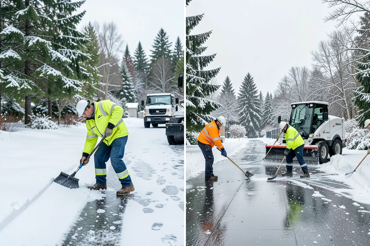 Fire Station Snow Removal in Seattle, King County, WA - Map apparatus aprons, crew parking, and fuel access