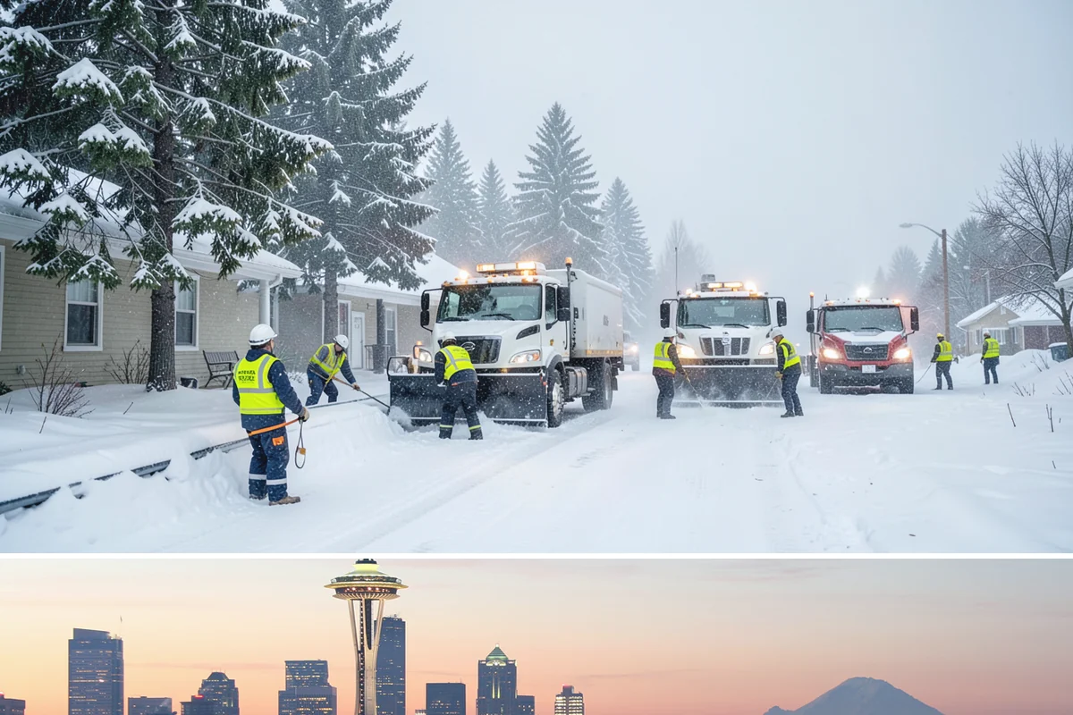 Fire Station Snow Removal in Seattle, King County, WA - Stations need dependable readiness November through February, especially during overnight cold snaps.