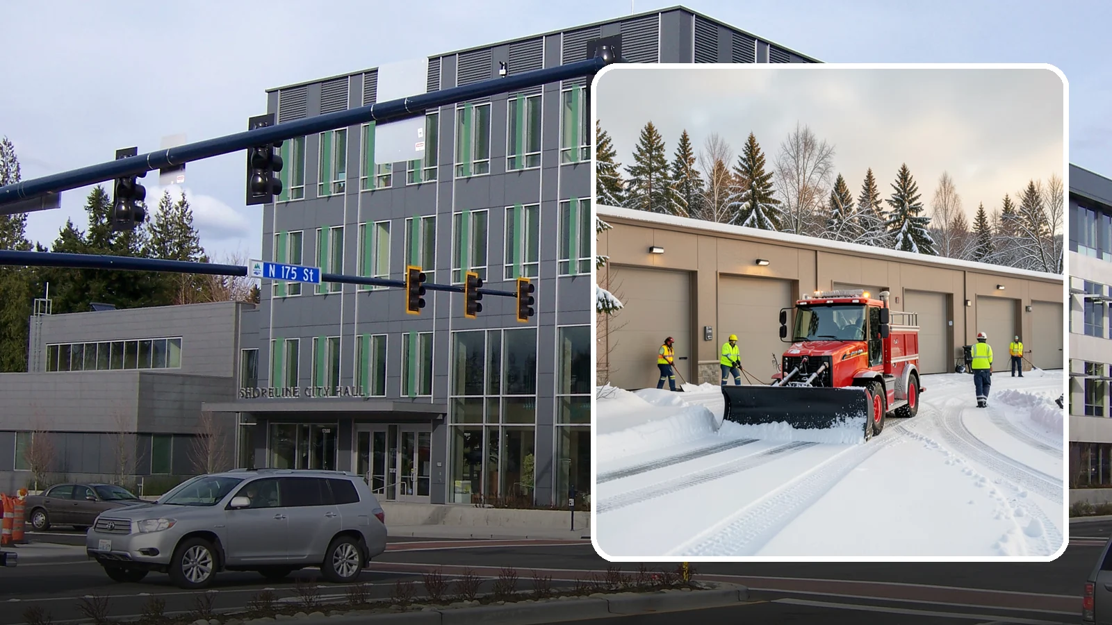 Fire Station Snow Removal in Shoreline, King County, WA - Apparatus bays and response routes have to stay clear the second the alarm sounds, so we keep fire stations ready to roll in any...