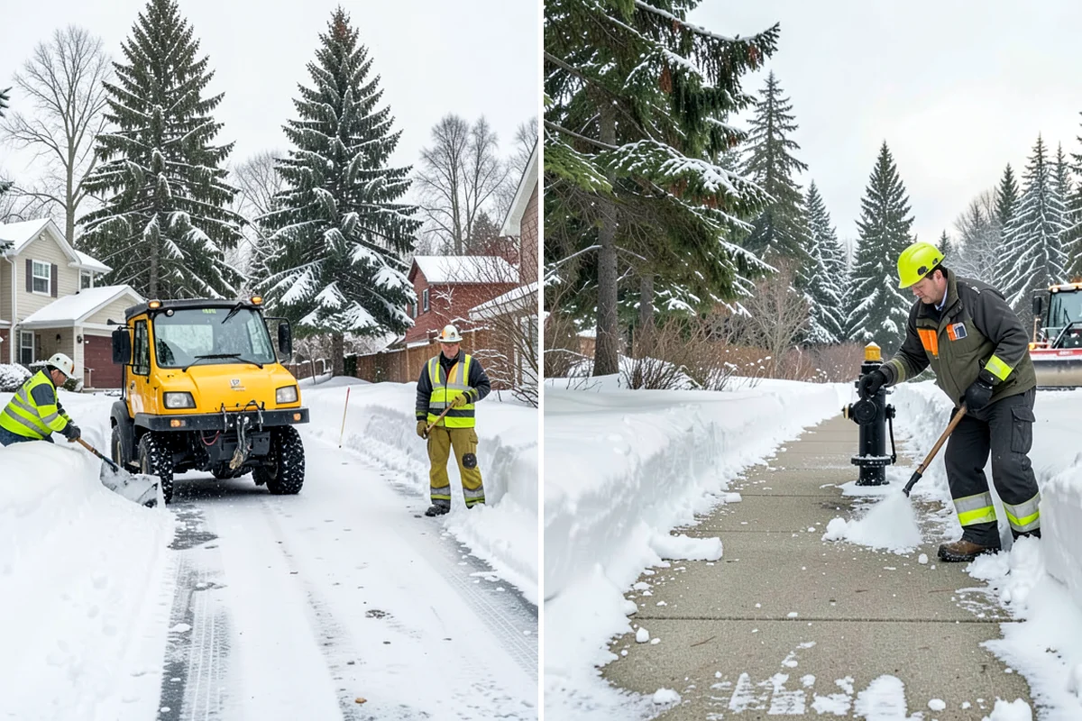 Fire Station Snow Removal in Snoqualmie, King County, WA - Map apparatus aprons, crew parking, and fuel access