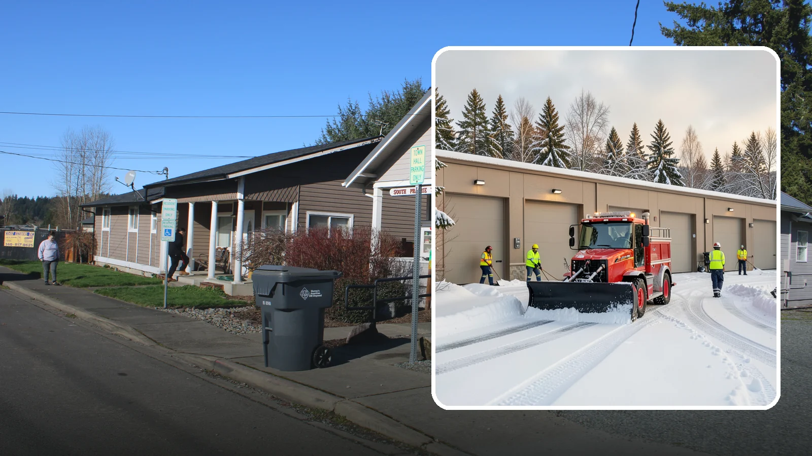 Fire Station Snow Removal in South Prairie, Pierce County, WA - Apparatus bays and response routes have to stay clear the second the alarm sounds, so we keep fire stations ready to roll in any...