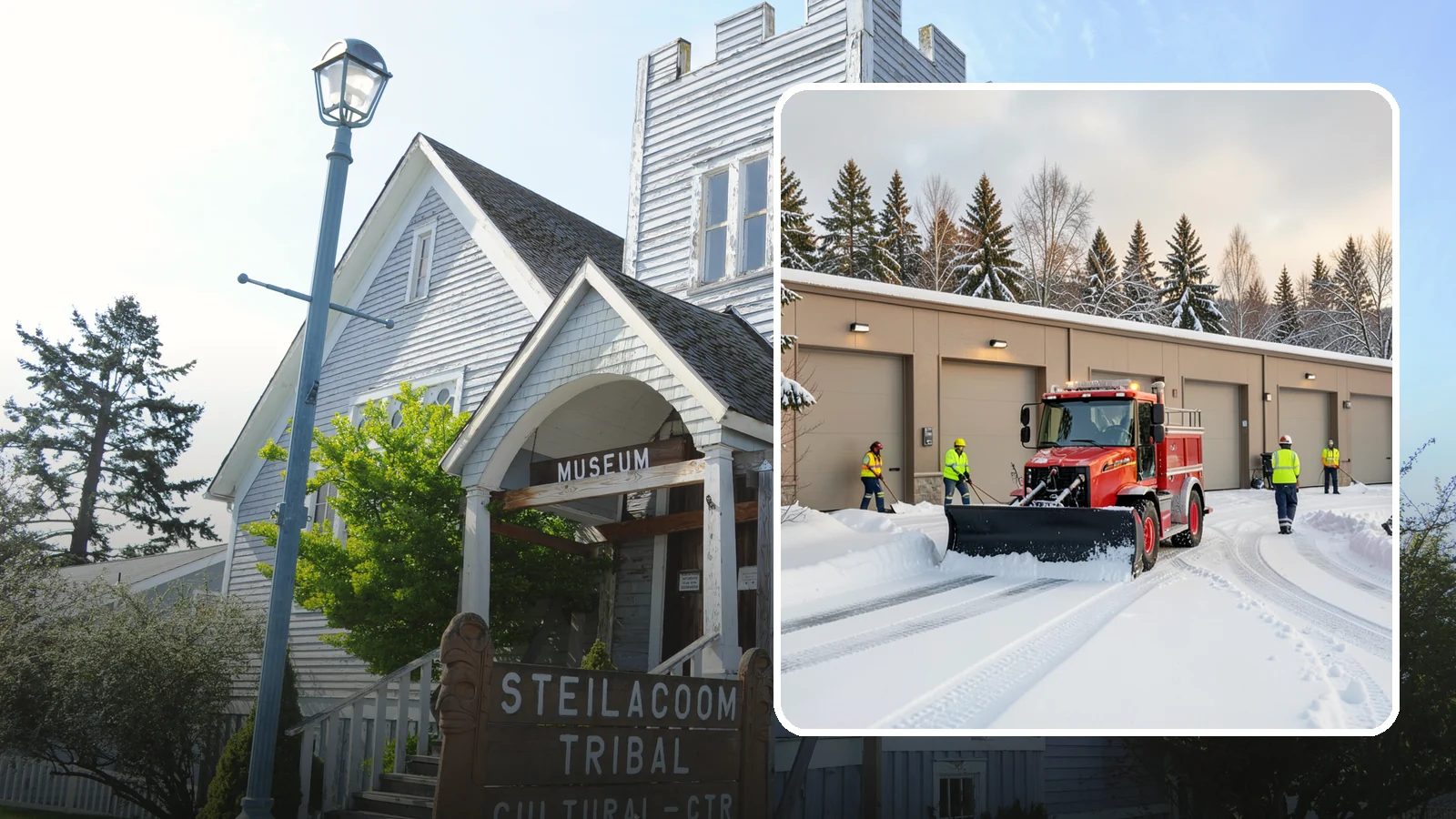 Fire Station Snow Removal in Steilacoom, Pierce County, WA - Apparatus bays and response routes have to stay clear the second the alarm sounds, so we keep fire stations ready to roll in any...