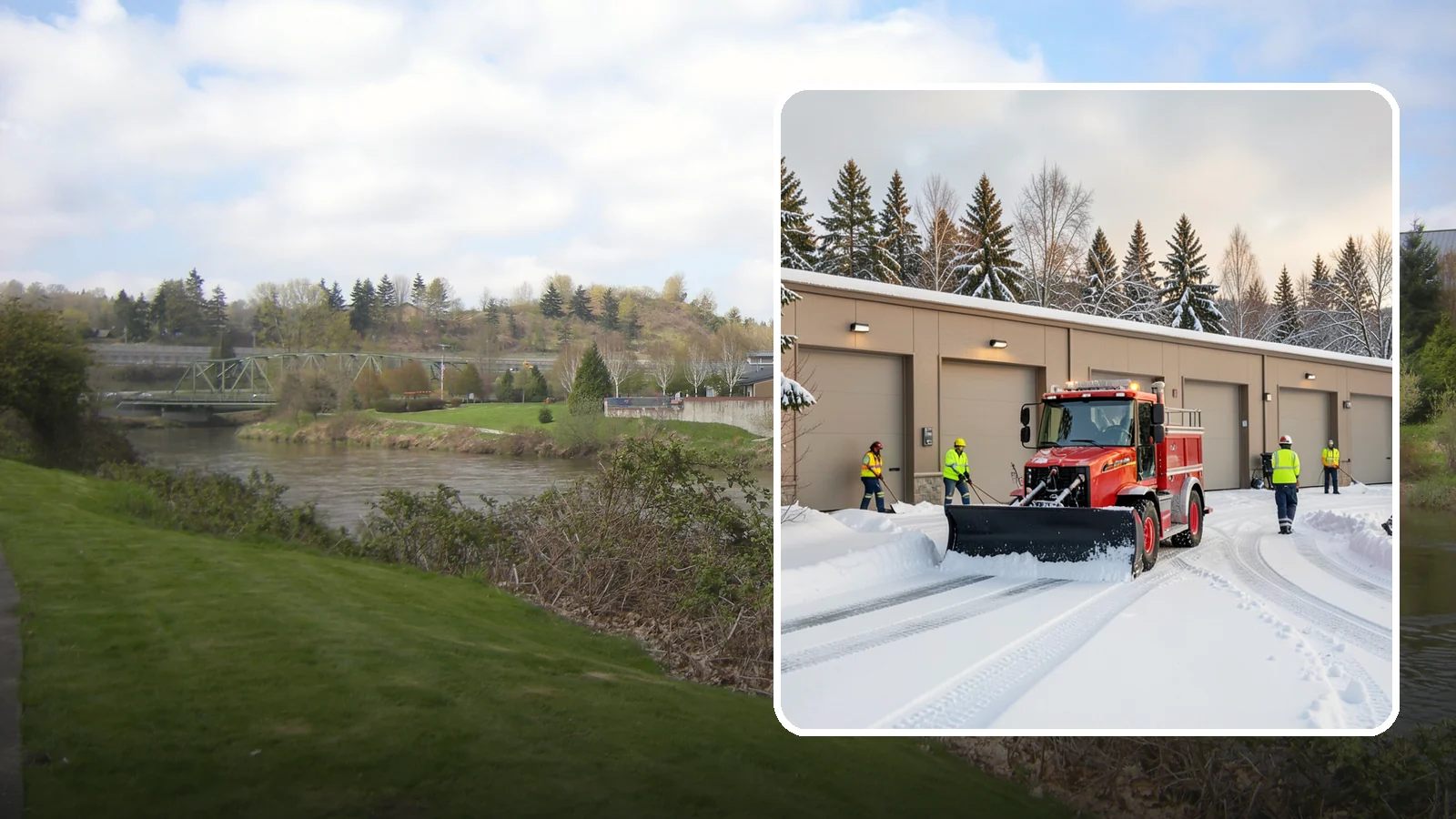 Fire Station Snow Removal in Tukwila, King County, WA - Apparatus bays and response routes have to stay clear the second the alarm sounds, so we keep fire stations ready to roll in any...